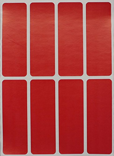 Royal Green Rechteckiger Aufkleber, farbcodiert, Schreiben auf Etiketten zum Organisieren, Umziehen und Versand, 7,6 x 2,5 cm, beschriftbare Etiketten für Zuhause, Büro und Schule, 400 Stück (Rot)