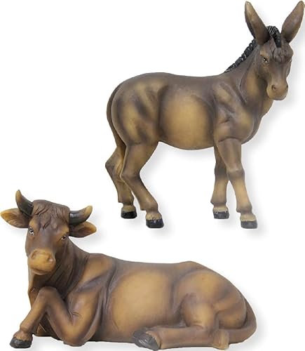 dekoprojekt Krippenfigur Ochs und Esel 6,8 cm