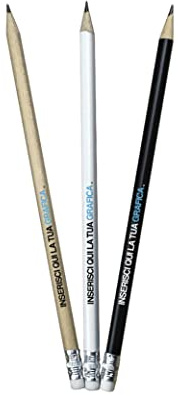 Point20.it - Matita personalizzata - Matite Personalizzate con Stampa Nome Logo Testo per Gadget Matrimonio Eventi Fiere Aziende Idea Regalo Laurea (Bianco, 30 Pezzi)