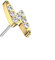 Paula & Fritz® Push-In Aufsatz Blitz Gold Zirkonia Klar Titan-IUM Grade 23 Piercing Set Mehrfarbig Ohr-Stecker Labret Stud Nipple Straight Barbell