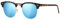 kimorn Polarisierte Sonnenbrille Unisex Retro Halb-Randlos Rahmen Klassisch Eyewear AE0550 (Matte Schildpatt Blaue Linse, 52)