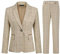 YUNCLOS Tailleur Femme 2 pièces Slim Fit Chic Veste Bureau Travail Blazer Pantalons Constume Ensemble à Carreaux,Kaki,XL