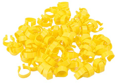 Beinringe für Hühnervögel, Kunststoff, Knöchelringe für Hühner, Wiederverwendbare Entenbeinbänder, Clips für die Zucht von Hühnern, Enten, Gänsen, 100 Stück(25mm)