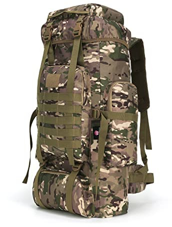 W WINTMING Wanderrucksack für Herren, 70 l/100 l, Camping-Rucksack, Militärrucksack, Molle-Rucksack, 3 Tage Assault Pack zum Klettern