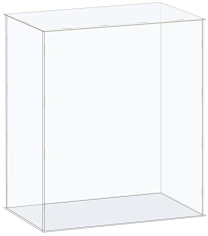 sourcing map Vitrine en acrylique transparent anti-poussière pour objets de collection 41 x 16 x 41 cm
