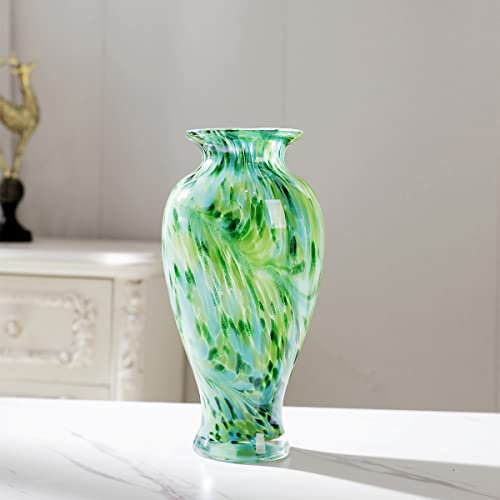 Magicpro Vase classique en verre Vert 30 cm