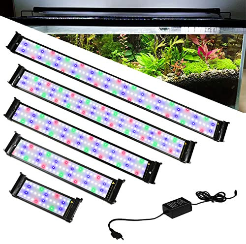 Izrielar LED Aquarium RGB Beleuchtung, 36W Dimmbare Aquarium Pflanzen Lampe mit Verstellbarer Halterung für 87cm-110cm Aquarium, aquariumbeleuchtung led mit Timer