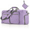 CORIOS Reisetaschen Duffle Bag für Herren/Damen 65L Faltbare Sporttasche Fitnesstasche Schwimmtasche Handgepäck mit Schuhfach Kabinenreisetasche Weekender Übernachtung Tasche Trainingstasche Lila