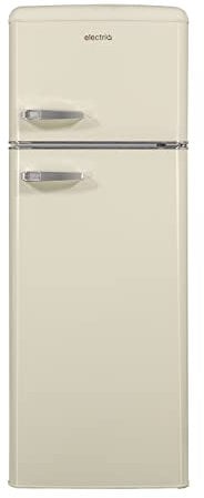electriQ 204 Litre 80/20 Retro Freestanding Fridge Freezer - Cream