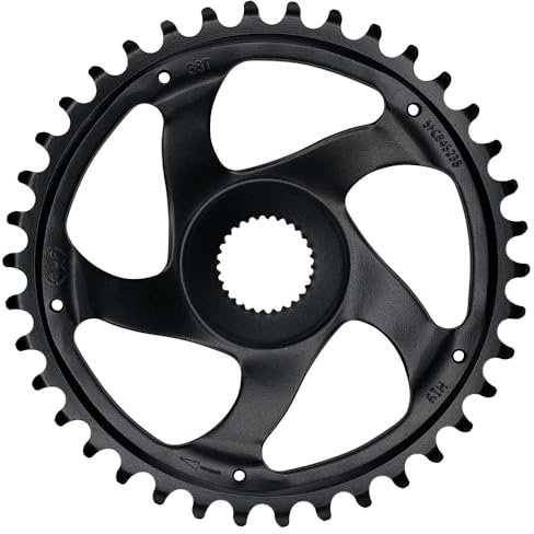 KMC Bosch Gen 4 Spacerless Plato, Unisex, Negro, 38T, Chainline 52.0mm