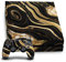 Head Case Designs Schwarz Und Gold Marmor Vinyl Haut Gaming Aufkleber Abziehbild Abdeckung kompatibel mit Sony Playstation 4 PS4 Console and DualShock 4 Controller Bundle