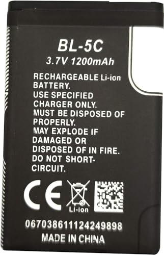 Batería Recargable BL-5C Adecuada para Doméstica con Protección Actual (3 7V 1200mAh) -1 Pieza