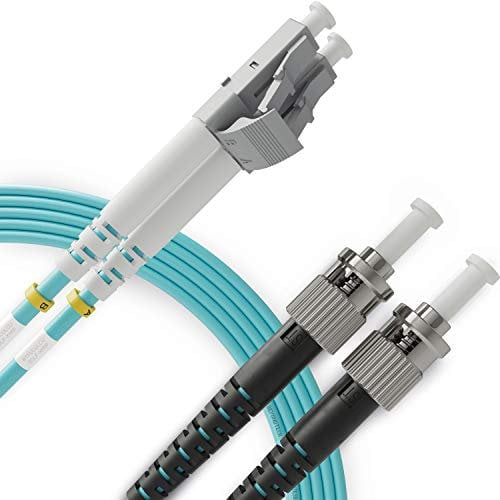 BEYONDTECH Cable de fibra óptica LC a ST OM4 Multimodo Duplex (4 Metros - 1 Unidad) - Latiguillo Doble Fibra Óptica UPC/UPC - 50/125 40G (LSZH)