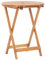 Canditree Table Pliante de Jardin en Bois D'acacia, Table à Manger Ronde Extérieur avec Trou de Parasol (60x75 cm)