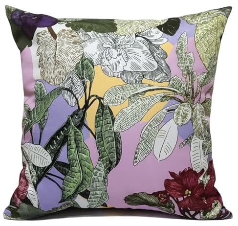 GoldStar Waterproof Cushion Covers for indoor Outdoor Garden Seat Bench, Dhalia Lilac, 43 x 43 cm