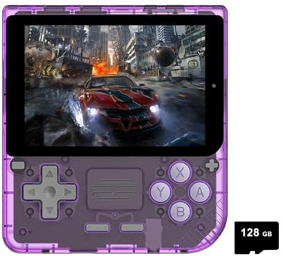 Meiurlex V10 Retro Handheld Gaming Console with 10000 Games, 3.5-inch IPS Screen 480*320 RK3326 Open Source System 128G Arcade Gaming Console Children