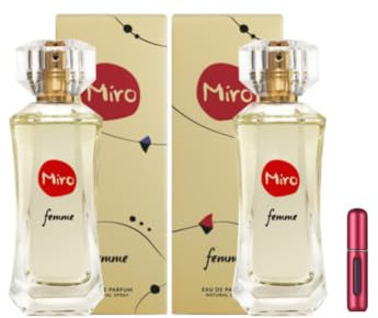2x Miro Femme Eau de Parfum für Damen – Blumiger Klassiker mit Mandarine, schwarzer Johannisbeere, Ylang-Ylang, Pfirsich, Moschus & Iris – Lang anhaltender Duft – 50ml