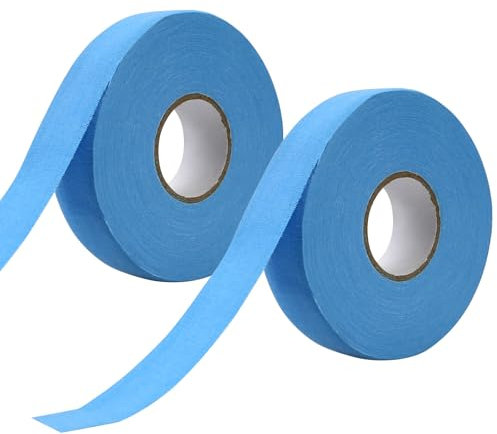 SCROLIEY Schläger Tape, 2 Rollen Eishockey Tape 25m*25mm, Selbstklebendes Griffband für Badmintongriff Golfschläger (Blau)