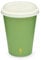 Disposable PLA Lined Coffee Cups, Compostable and Biodegradable, Single Wall, 50 Cups with PLA Lids (Slimy Green, 12oz)