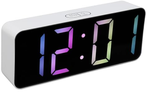 Aramox LED Digital Despertador Color Pantalla Táctil Pantalla Táctil Dual Modo Pantalla de Temperatura de Atenuación para la Cocina de la Oficina del Dormitorio