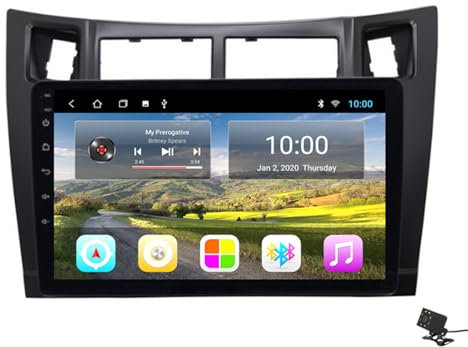 ZhiQin 2+32g carplay,Android 12 Car Stereo Radio con GPS Touchscreen da 9 '' SAT NAV per Toyota Yaris 2008-2011 RDS AM FM Ricevitore con 4G 5G WiFi DSP Carplay Player