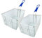 Genérico 2pcs Freidora de Acero Inoxidable,Cesta Comercial Cuadrada para Cocina de Restaurante, Dimensiones 28 x 20 x 15 cm,Ideal para Uso en establecimientos de alimentación