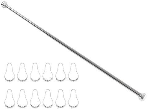 Arga di Armadio con Ganci in Acciaio a 12 Macchie in Acciaio Retrattile per Doccia per Bagno Spasta per Perletto da Balcone da 80 Cm per Doccia in Acciaio in Acciaio a Bordo Cmancia di Tenda a Bordo