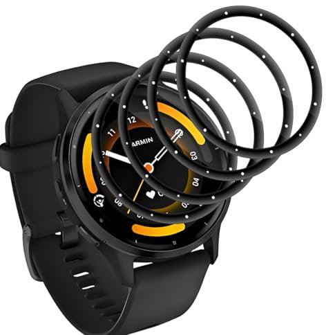 Yieehhow [4 Piezas] Protector Pantalla para Garmin Venu 3S 41mm Cristal Templado, Anti-Arañazos/HD PMMA Protector Pantalla Compuesto, 3D Curvado Película Protectora para Garmin Venu 3S 41mm