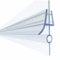 Built Right Shower Screen Seal Strip & Shower Door Seal Strip – Flexible PVC Bath Sealant Strip – Leak-Proof Shower Seal Strip for Shower Screen and Shower Door – 8mm (16mm Gap) Seal C