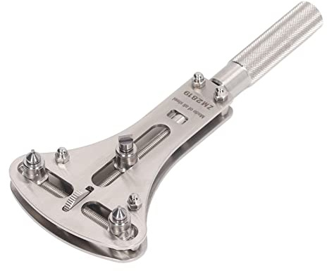 aqxreight Stainless Steel Watch Box/Cover Opener Tool 3 Point Design with Clamp for Battery Screw Removal and Back Cover Repair