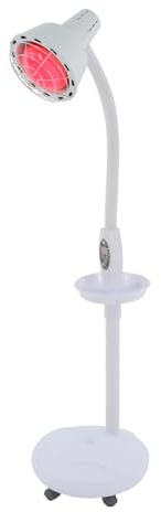 TuliperMood Lampada a infrarossi, 275 W, lampada a luce rossa, professionale per terapia del calore con telecomando, regolabile in altezza, girevole a 360°, con timer, per sollievo dal dolore e