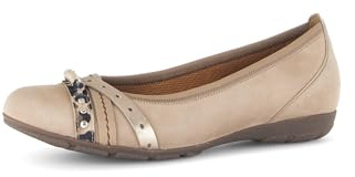 Gabor Damen Klassische Ballerinas, Frauen Ballerinas,Sand Kombi (14),41 EU / 7.5 UK