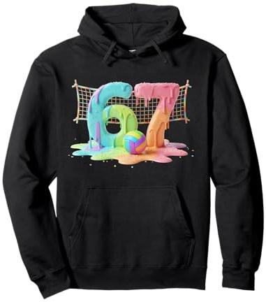 Meme 67 Six 6 Seven 7 Icecream Drip Volleyball-Netzschuh für Kinder Pullover Hoodie