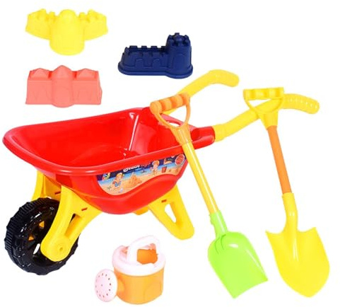 Derwrtup Juguetes de Playa para Niños,7 Piezas Palas de Carrito Brillantes Portátiles e Interactivas | Juguetes de Playa Grandes para Viaje - Actividades, Piscina, Jardín, Patio Trasero