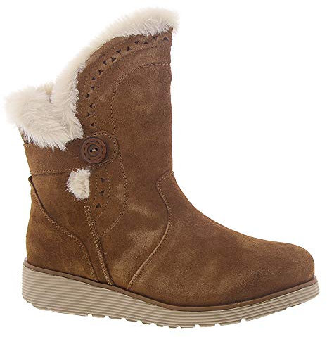 Skechers Damen Keepsakes Wedge Cozy Peak Halblange Stiefel, Tan, 41 EU