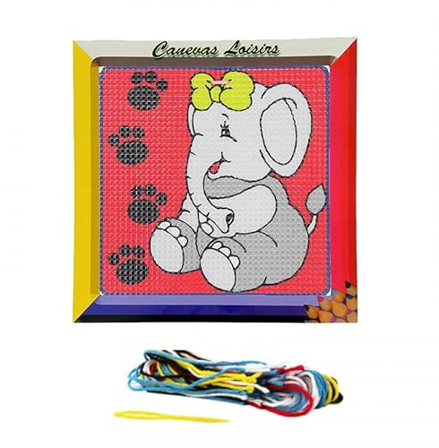 Distrifil KIT CANEVAS GROS Points- Elephants
