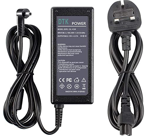 DTK Laptop Charger Replacement for Acer Notebook Computer PC Power Cord Supply Lead AC Adapter Swift Chromebook Aspire Spin Travelmate series Connector:3.0 x 1.1mm【not fit 5.5 x 1.7mm】 19V 2.37A 45W