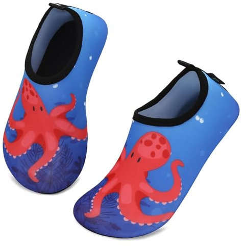 SAGUARO Escarpines Niño Niña Zapatillas para Agua Zapatos de Río Playa Calzado Deportes Acuáticos para Piscina Buceo Surf Natación Nadar Mares Vela Rocas, Azul Cobalto, 26/27 EU