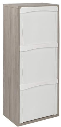 Liberoshopping Mobile in Legno Raccolta DIFFERENZIATA 3 VANI 25X40 CM H 101 CM (Larice Grigio)