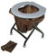 24ocean Mobile Klapptoilette Set Grau WC Klo Camping, Gestell Schwarz, 30 Einweg Beutel