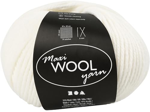 Wolle,Naturweiß,L:125m,100g/1Knäuel