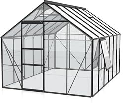 Vitavia Meridian 1 9900 ESG 3 mm, schwarz Gewächshaus 2 Dachfenster 1 Seitenfenster