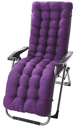 YGMXZL Sessel Schaukelstuhl Kissen,Sonnenliege Sitzkissen mit Verband,Garten Hochlehner Recliner Kissen für Schaukelstuhl, Liegestuhl,155 x 48 x 8CM (Lila)