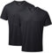 DANISH ENDURANCE Men's T-Shirts, Organic Cotton T-Shirts for Men, Multipack, V-Neck, Short Sleeve, Premium Soft Blend, 2-Pack - Jet Black, XXL