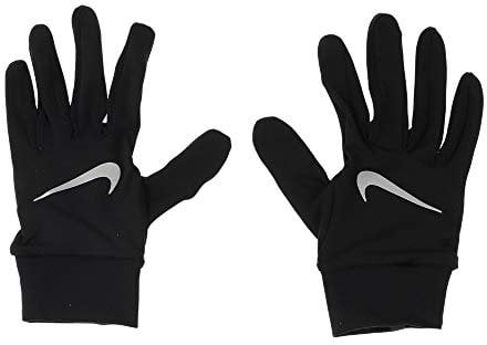 Nike Mens Accelerate Running Gloves Black/Black/Silver L, schwarz