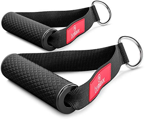 Premium Griffe Set Hartgummi, Ersatz Zubehörteil für Fitnessbänder, Kabelzug, Seilzug, Zugband, Widerstandsbänder | Starke Fitnessgriffe: Krafttraining Calisthenics Fitness Resistance Band Handles