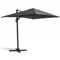 Oviala Parasol déporté Rotatif 2x3m en Aluminium Gris Anthracite
