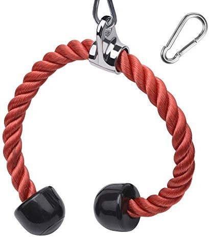 XYZDOUBLE Corda Tricipiti Push Pull Down Cord 90cm Attaccatura Cavo Nylon Intrecciato Cavo Tricep Corda per Fitness in Multipalestra Allenamento Bicipiti, Tricipiti, Palestra O Casa