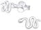 Monkimau Schlangen Ohrstecker aus 925 Sterling Silber