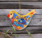 Schöner Christbaumschmuck Vogel zum Aufhängen 11 x 8,3 x 0,5 aus Holz Beidseitig Handbemalt Petrykiwka-Malerei, Ukrainische Kunst für Ihren Christbaum